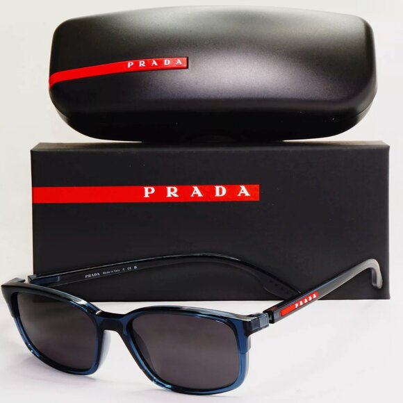 Prada Transparent Black Square Sunglasses - Picture 1 of 9
